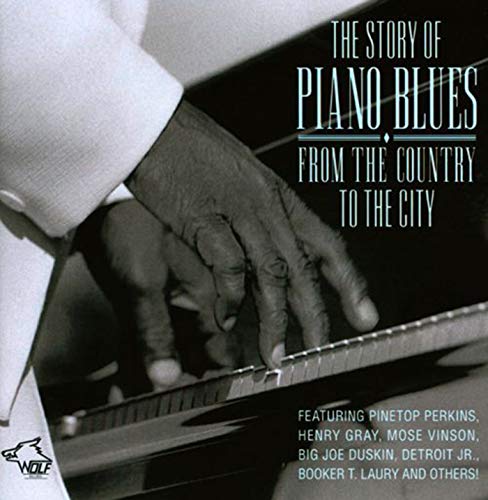 CD cover: hands playing piano keys, text "The Story of Piano Blues".