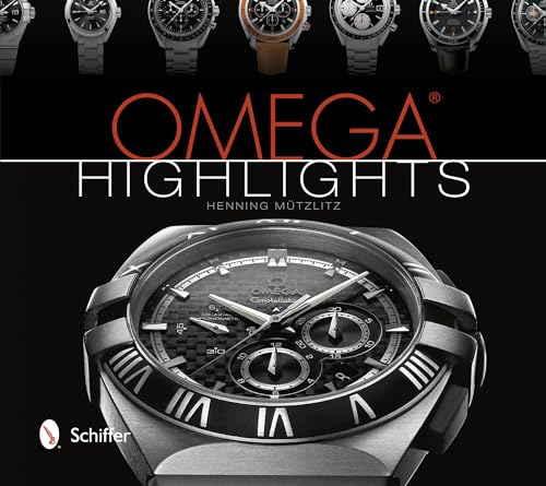 Book cover featuring multiple Omega watches, titled “Omega Highlights.”