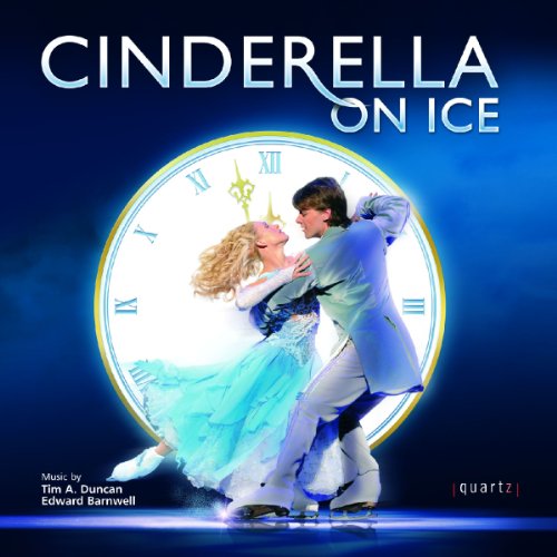 Cinderella on Ice CD cover featuring skaters near a clock.