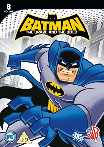 DVD cover for "Batman: The Brave and the Bold Vol 8" featuring cartoon Batman.