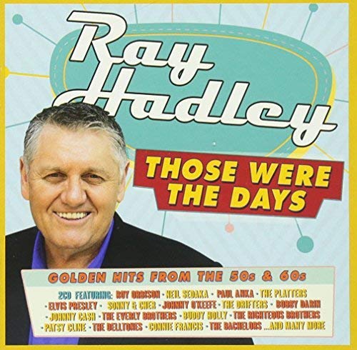 Smiling man with short gray hair on a colorful album cover with text.