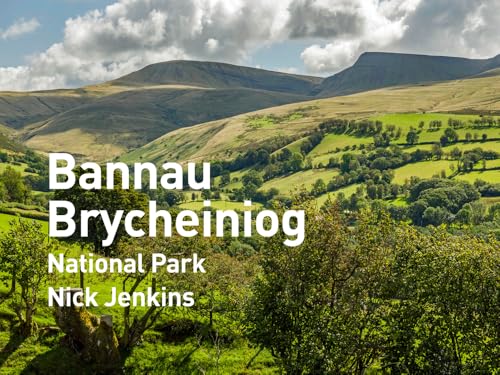 Rolling green hills and mountains of Bannau Brycheiniog National Park.