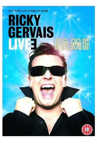 Ricky Gervais DVD cover featuring him wearing sunglasses and a suit.