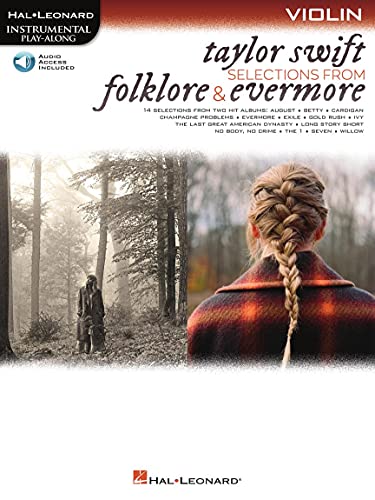Taylor Swift - Selections from Folklore & Evermore : Violin Play-Along Book with Online Audio