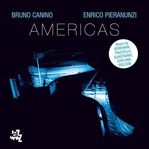 CD cover for "Americas" by Canino/Pieranunzi, featuring a piano in blue tones.