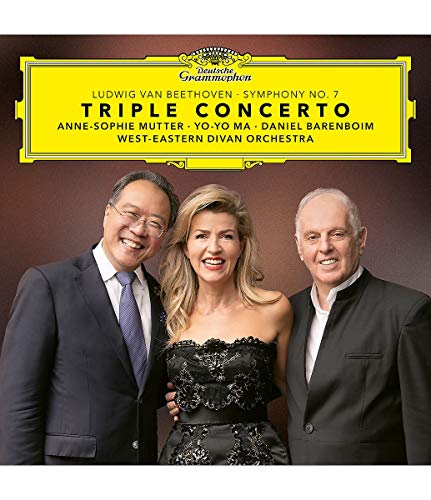 Blu-ray cover featuring three musicians: Mutter, Ma, and Barenboim.