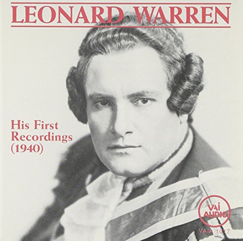 Black and white portrait of Leonard Warren, baritone opera singer, 1940.