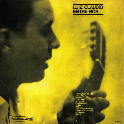 Yellow CD cover featuring a profile of Luiz Claudio playing a guitar.