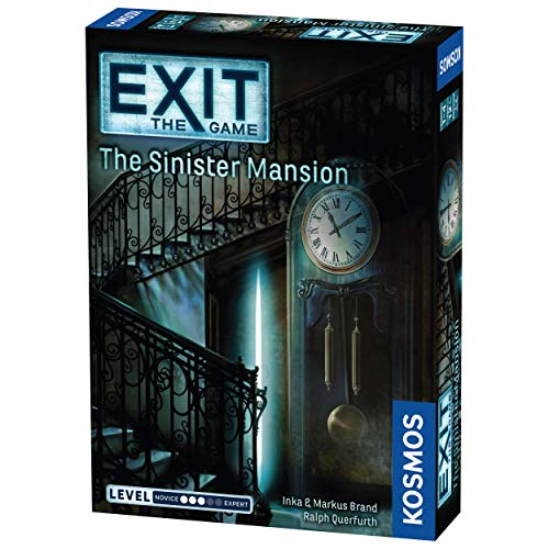 Thames & Kosmos 694036 Kosmos 694036-EXIT-The, 1 to 4 EXIT Sinister Mansion | Level: Advanced | Unique Escape Room Game, 1-4 Players | Ages 12+ |