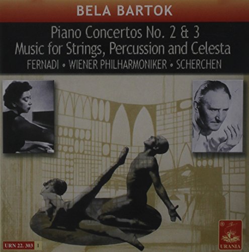CD cover for Bela Bartok's concertos featuring two portraits and a sculpture of figures.