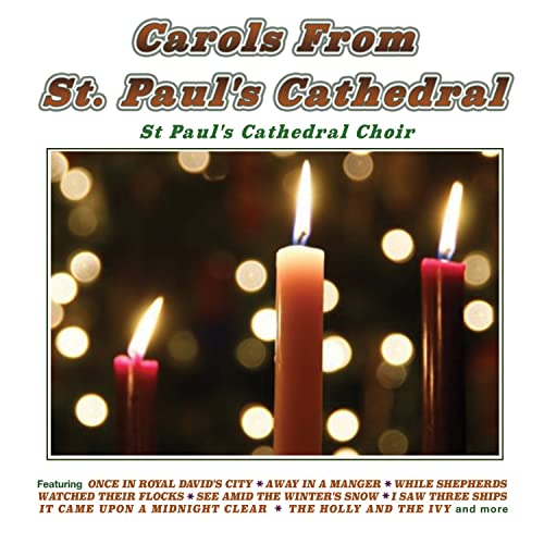 CD cover for “Carols From St. Pauls Cathedral” featuring lit candles.