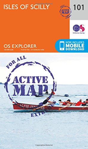 OS Explorer Map Active (101) Isles of Scilly