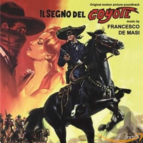 CD cover for "Il Segno Del Coyote" featuring cowboys, a horse, and figures.