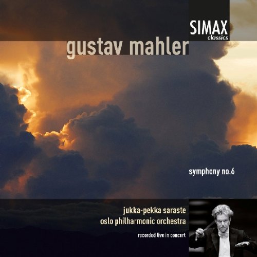 CD cover for Mahler’s Symphony No. 6 with stormy sky and conductor image.
