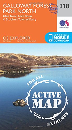 OS Explorer Map Active (318) Galloway Forest Park North (OS Explorer Active Map)