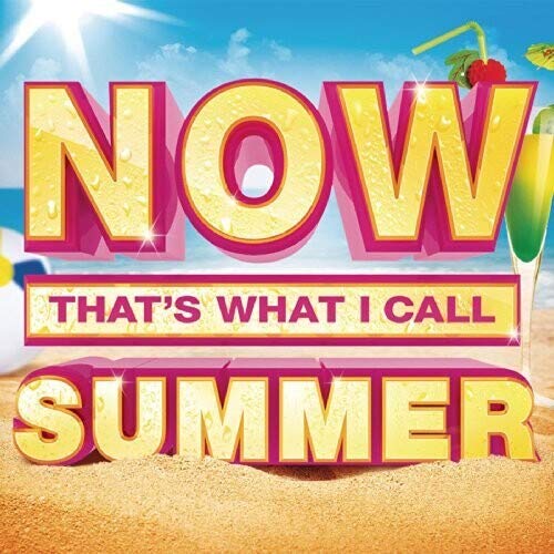 Album cover with large 3D yellow text reading NOW THAT'S WHAT I CALL SUMMER.