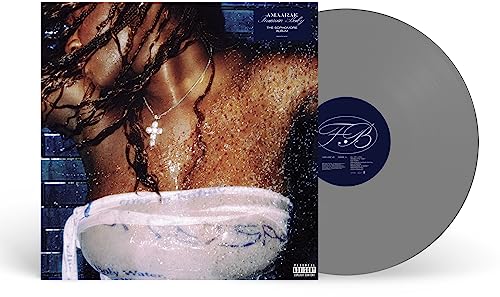 Amaarae’s “Fountain Baby” vinyl record with a wet, portrait cover.
