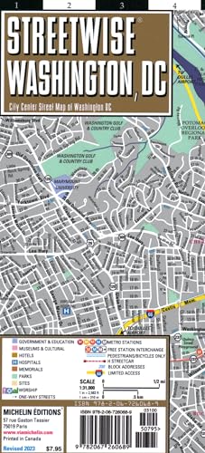 Streetwise Washington DC Map - Laminated City Center Street Map of Washington, DC: City Plans
