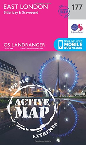 Landranger Active (177) East London, Billericay & Gravesend (OS Landranger Active Map)