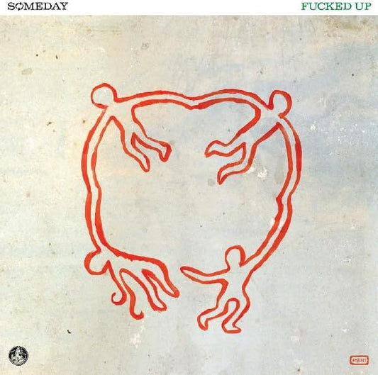 Vinyl record cover: red line drawing of interconnected figures.