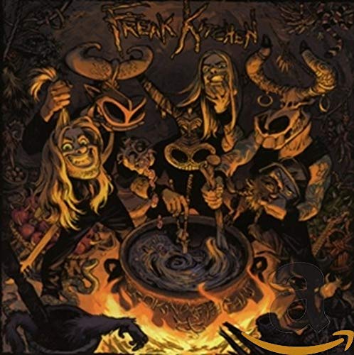 CD cover: Freak Kitchen, illustrated figures around a bubbling cauldron.