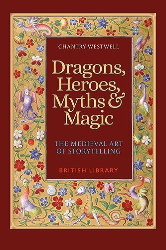 Medieval art book with illustrations, dragons, and mythological creatures on the cover.