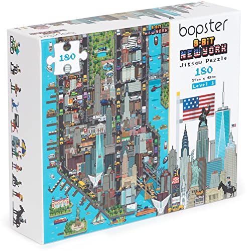 Bopster 8-Bit Pixel Jigsaw Puzzle New York