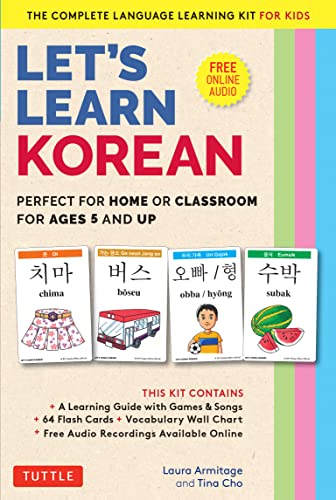 Let's Learn Korean Flash Card Kit: The Complete Language Learning Kit for Kids - 64 Flash Cards, Online Audio Recordings & Poster: The Complete ... ... For Home or Classroom For Ages 5 and Up
