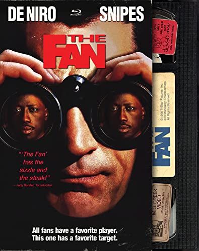 Movie cover for "The Fan" featuring Robert De Niro with binoculars.