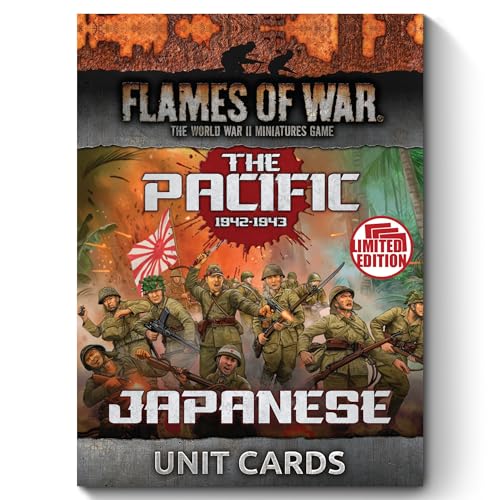 Battlefront Miniatures Flames of War Mid War Pacific Japanese Unit Cards
