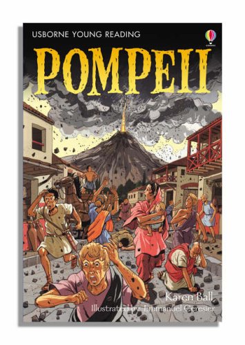 Book cover depicting the eruption of Mount Vesuvius over ancient Pompeii.