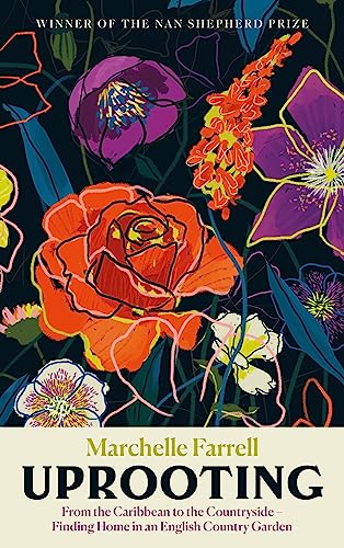 Book cover with garden or floral images and possibly a person of colour outdoors.