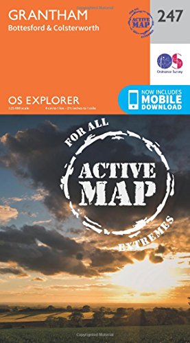 OS Explorer Map Active (247) Grantham