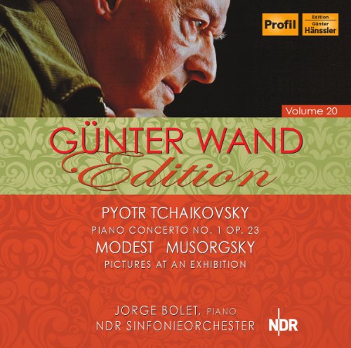 CD cover featuring conductor Günter Wand and composers Tchaikovsky, Mussorgsky.