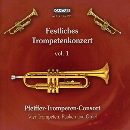 CD cover with three golden trumpets against a reddish-brown background.