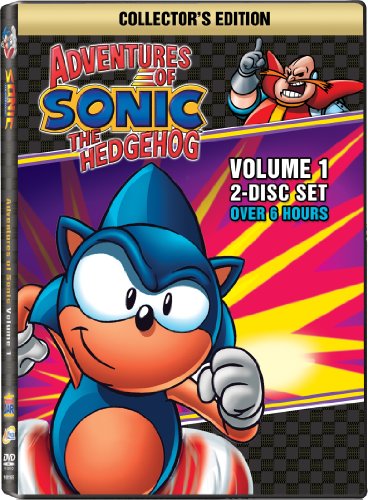 DVD cover for “Adventures of Sonic the Hedgehog” featuring Sonic and Robotnik.