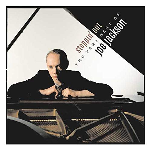 Joe Jackson album cover: man at a grand piano, white and black.