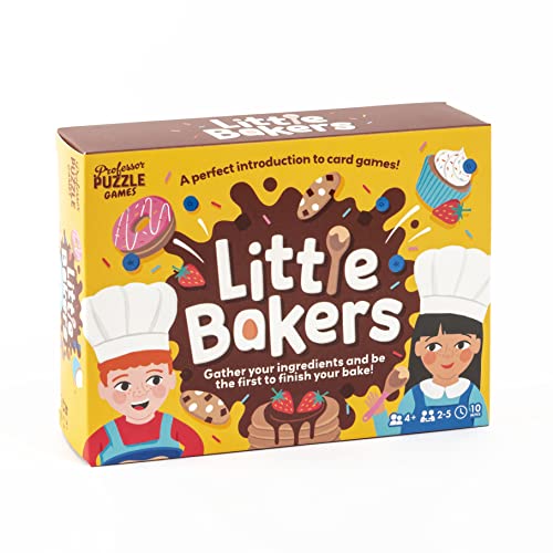 Professor Puzzle | Little Bakers | Card Game | Ages 4+ | 2-5 Players | 10 Minutes Playing Time