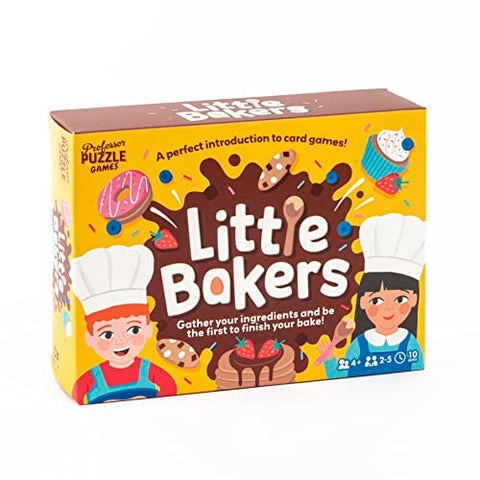 Professor Puzzle | Little Bakers | Card Game | Ages 4+ | 2-5 Players | 10 Minutes Playing Time