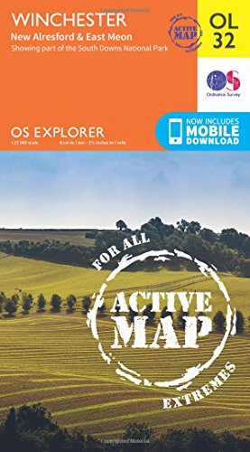 OS Explorer ACTIVE OL32 Winchester, New Alresford & East Meon (OS Explorer Map)