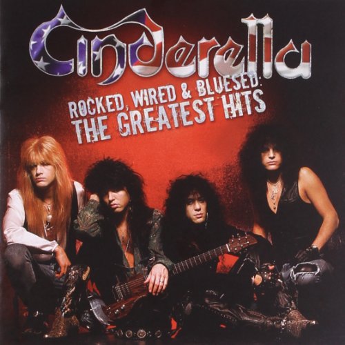 Cinderella album cover featuring band members and star-spangled lettering.