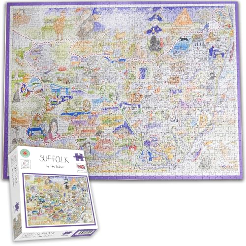 Map of Suffolk Jigsaw 1000 Piece Puzzle