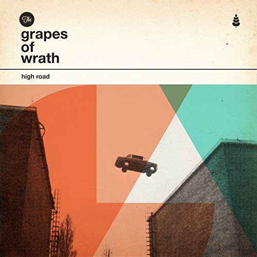 Vinyl album cover for “Grapes Of Wrath - High Road” with car illustration.