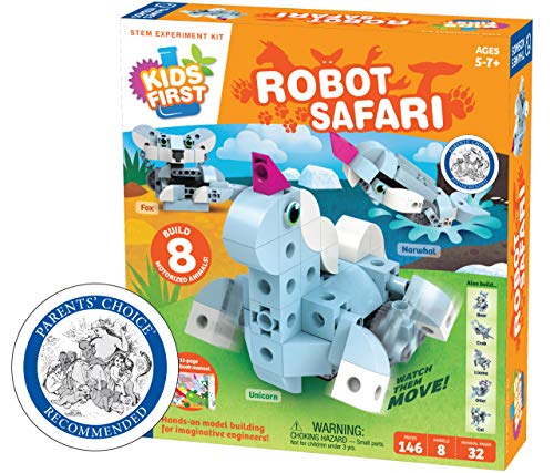 Thames & Kosmos | 567014 | Kids First: Robot Safari | Hands-On Model Building for Imaginative Engineers | Build 8 Motorised Animals | Ages 5-7