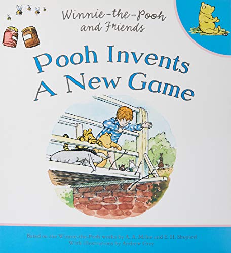 Book cover: Winnie-the-Pooh and boy playing with Pooh and Piglet.