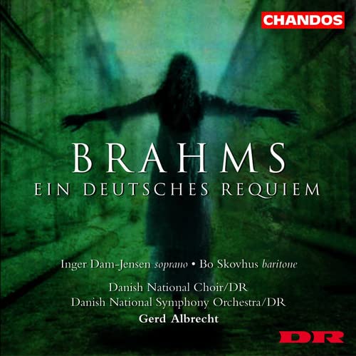 CD cover for Brahms’ “Ein Deutsches Requiem” featuring a silhouetted figure.