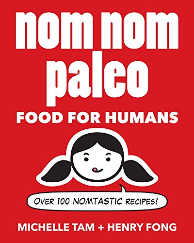 Red cookbook cover with white text, a cartoon face, and author names.