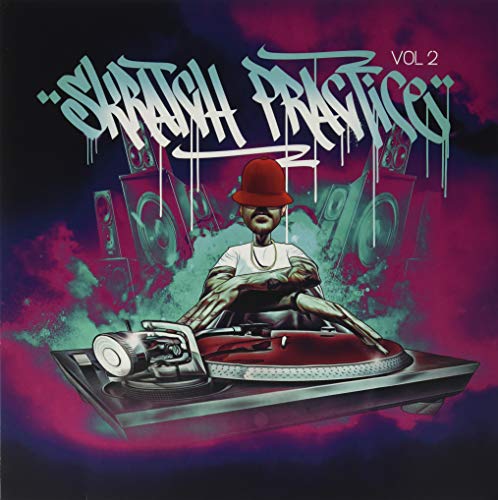 Vinyl record cover featuring a DJ with turntables and graffiti art.