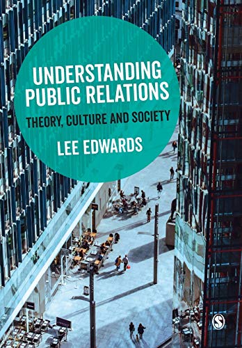 Book cover: "Understanding Public Relations" with a city view background.