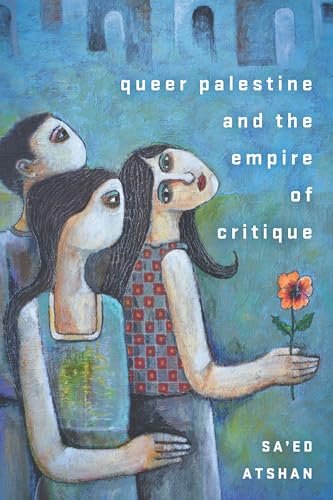 Book cover featuring a painting of three figures looking upward, one holding a flower.